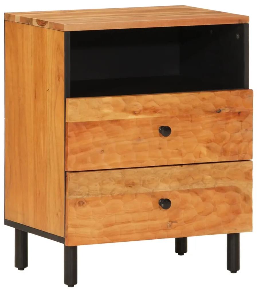 Mesa de cabeceira 50x33x60 cm madeira de acácia maciça