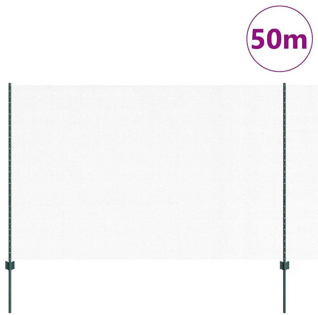 Postes de Cerca vidaXL 11 pcs Canal U Verde 160 cm Aço