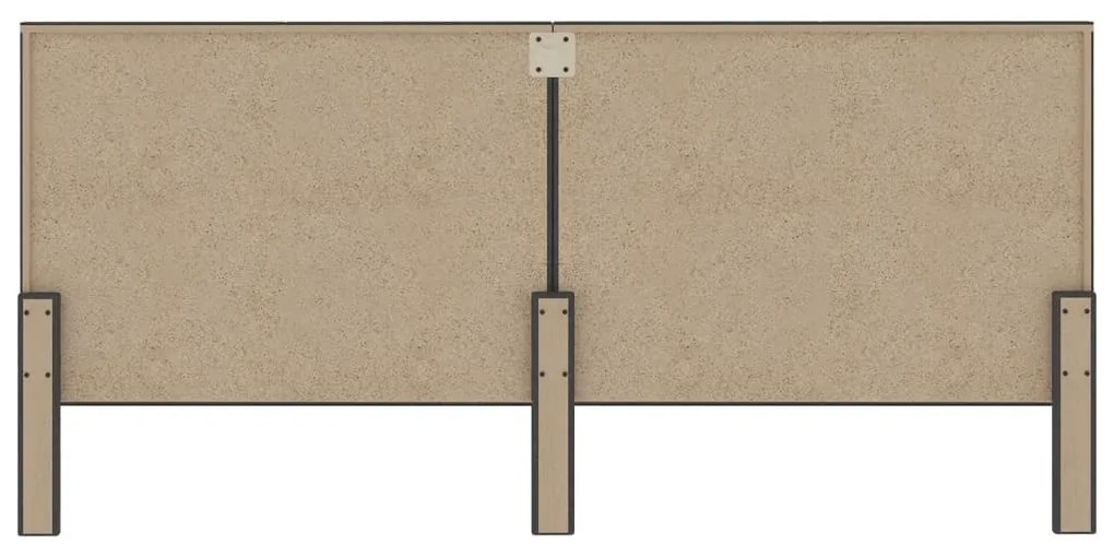Cabeceira de cama 200x200 cm tecido cinzento-escuro