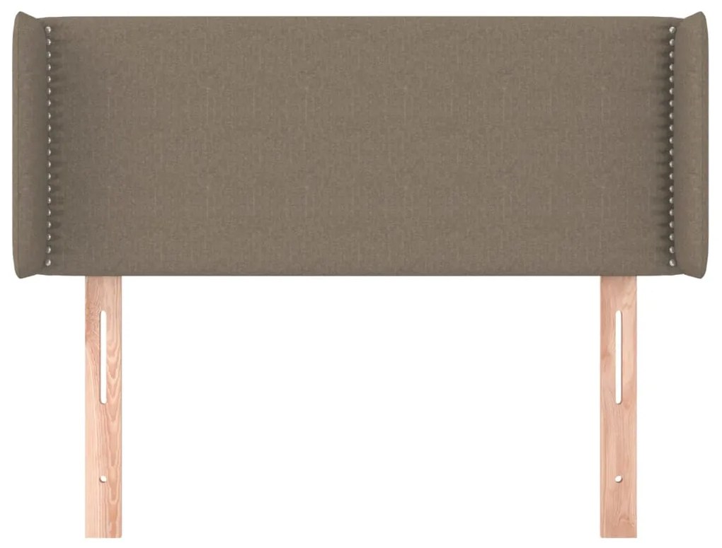 Cabeceira cama abas tecido 103x16x78/88 cm cinzento-acastanhado