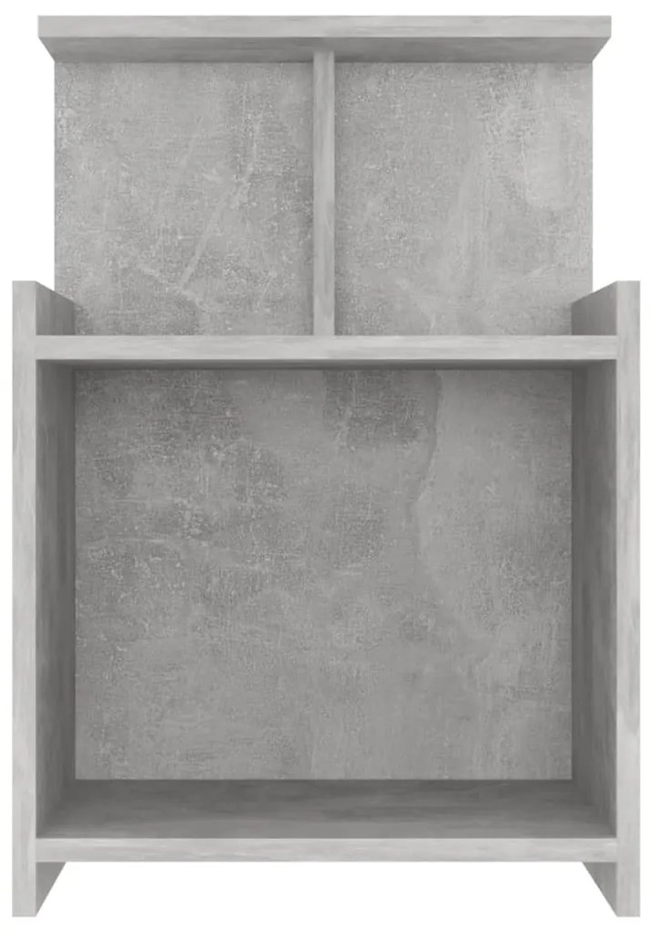 Mesas de cabeceira 2 pcs derivados de madeira cinza cimento