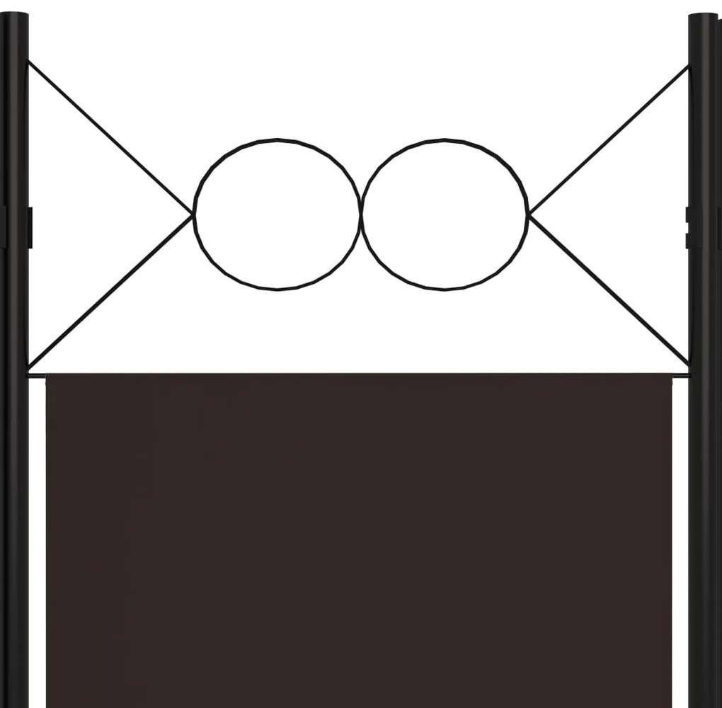 Divisória de quarto com 3 painéis 120x180 cm castanho