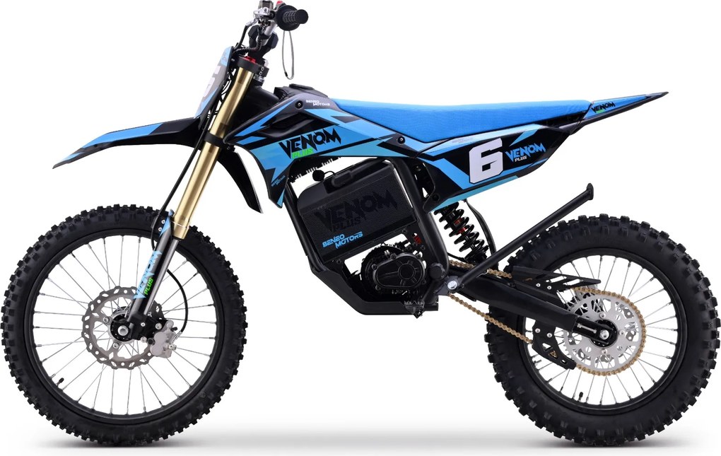 Mota cross para crianças Motocross Motors Venom – 8000W, 3 modos de condução Azul