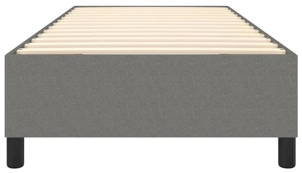 Estrutura de cama sem colchão 80x200 cm tecido cinzento-escuro
