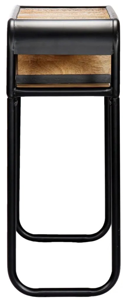 Mesa consola 118x30x75 cm madeira recuperada maciça