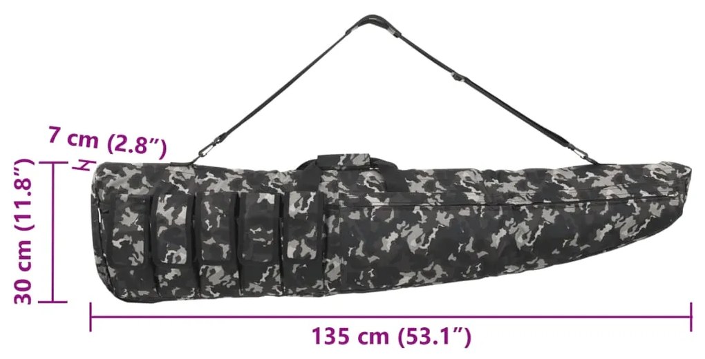 Saco para espingarda com alça de ombro 135 cm tecido oxford