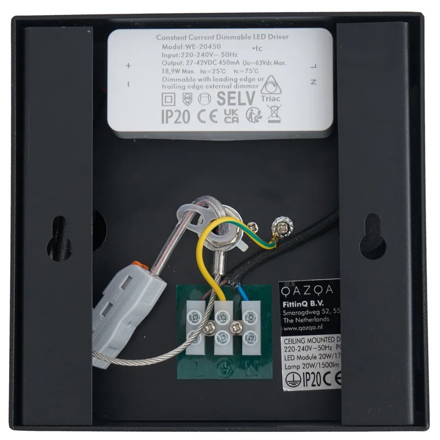 Foco de superfície moderno preto com LED regulável - Dionysos