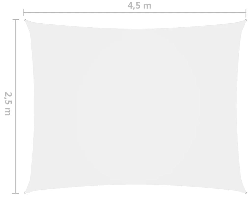 Para-sol estilo vela tecido oxford retangular 2,5x4,5 m branco