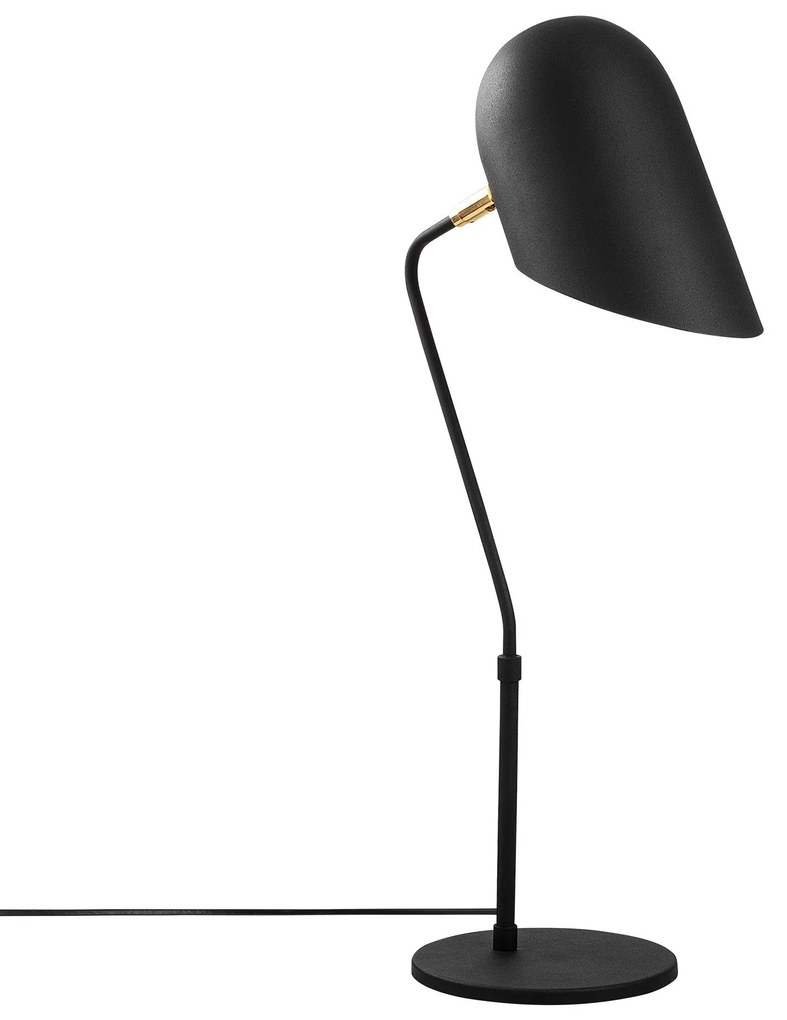 Candeeiro de Mesa Kesik – Preto e Dourado – 12 x 30 cm