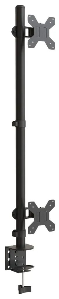 Suporte duplo para monitor VESA 75/100 mm aço preto