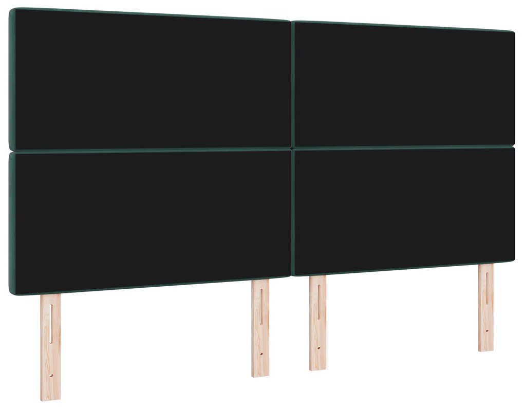 Cabeceira com Botão de Cristal Tufted Verde Escuro 180 cm Veludo