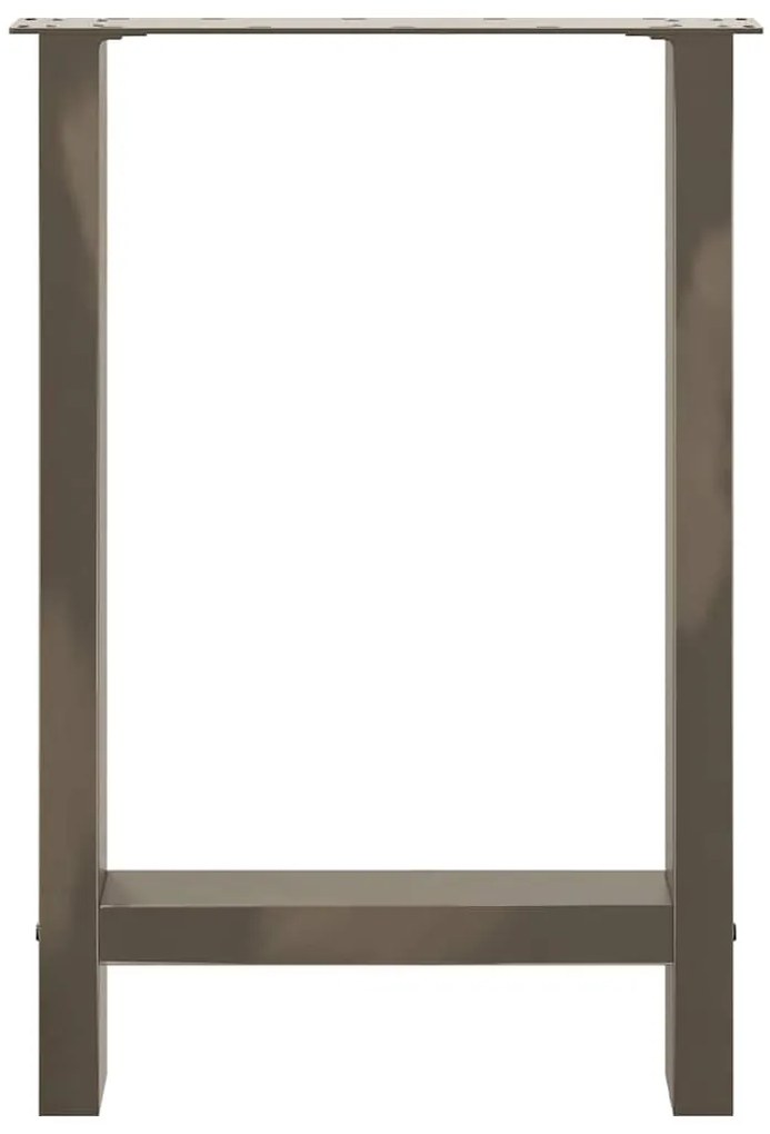 Pés para mesa de jantar em aço natural, 2 peças, 60x(72-73) cm, aço