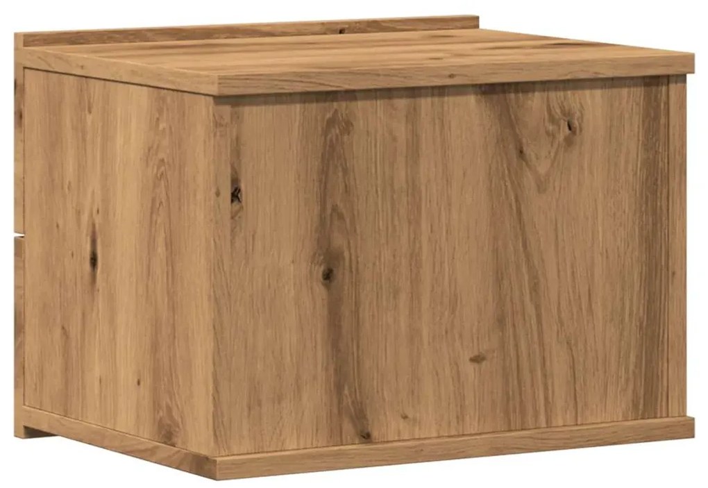 Mesa de cabeceira de parede 40x32x30 cm cor carvalho artisiano