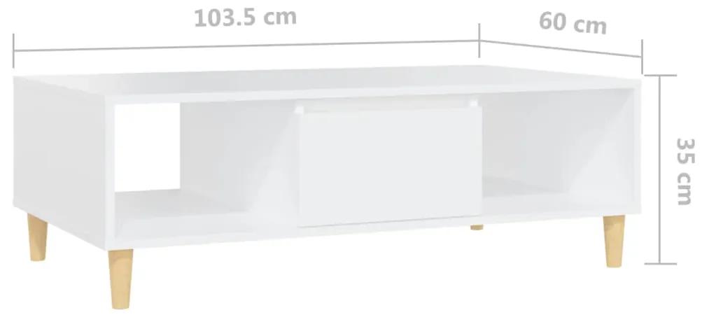 Mesa de centro 103,5x60x35 cm contraplacado branco