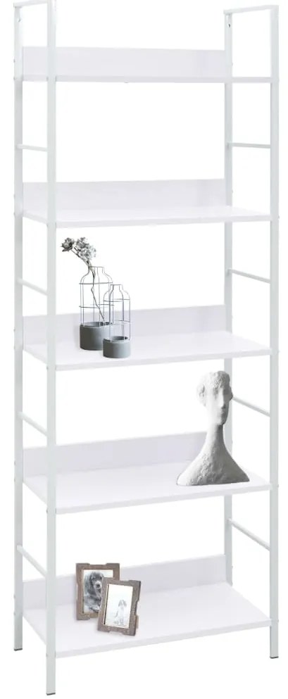 Estante com 5 prateleiras derivados de madeira branco