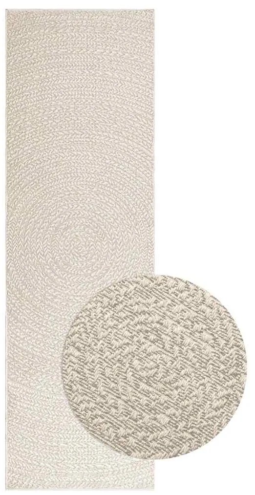 Tapete ZIZUR creme 80x250cm aspeto de juta interior e exterior