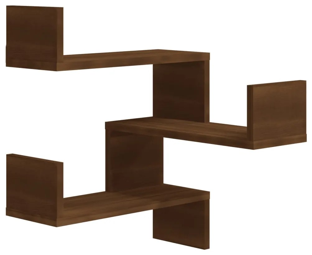 Estante canto 2pcs 40x40x50cm derivados madeira carvalho cast.