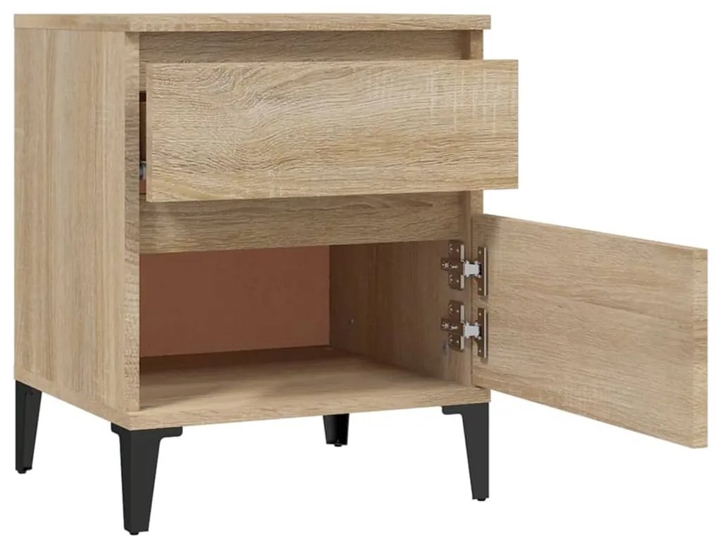 Mesas de cabeceira 2 pcs 40x35x50 cm carvalho sonoma