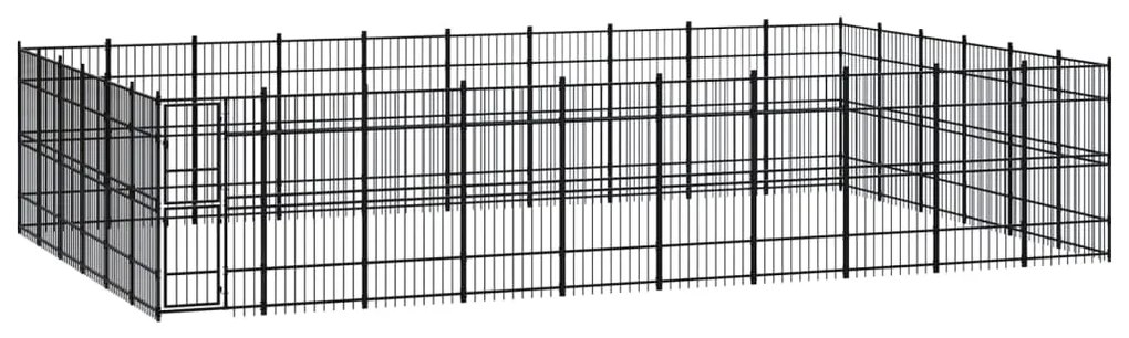 vidaXL Canil de exterior 55,3 m² aço