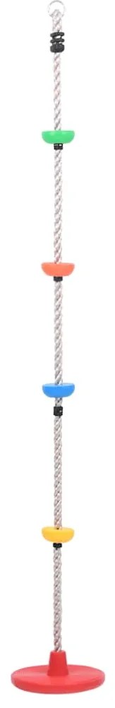 Corda de escalada/baloiço com plataformas e disco 200 cm