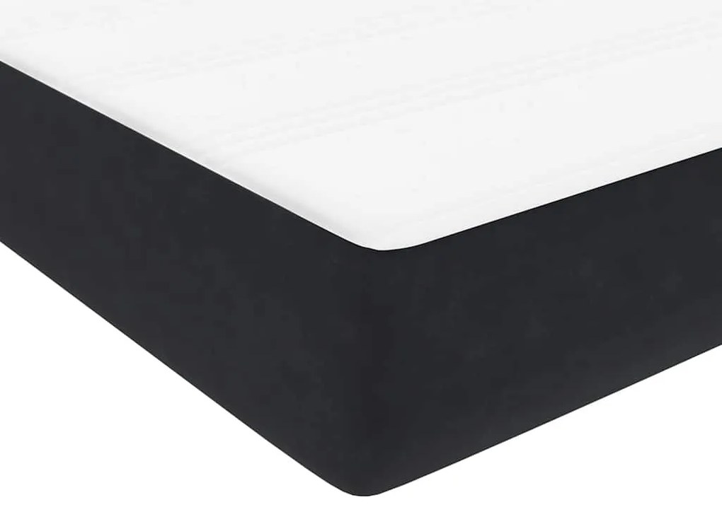 Cama box spring com colchão 90x210 cm veludo preto