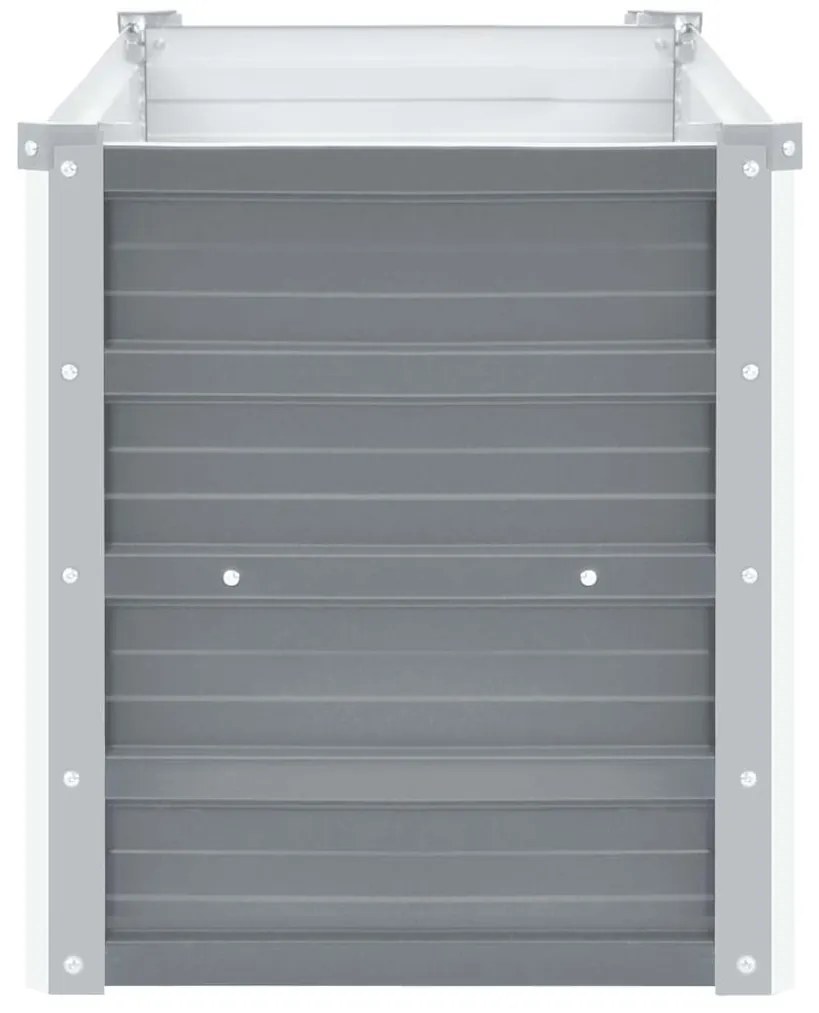 Canteiro elevado de jardim aço galvanizado 100x40x45cm cinzento