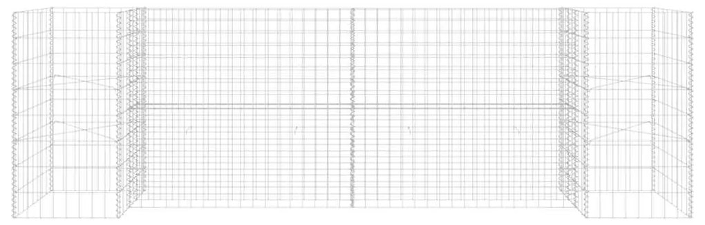 Gabião em forma de H fio de aço 260x40x80 cm