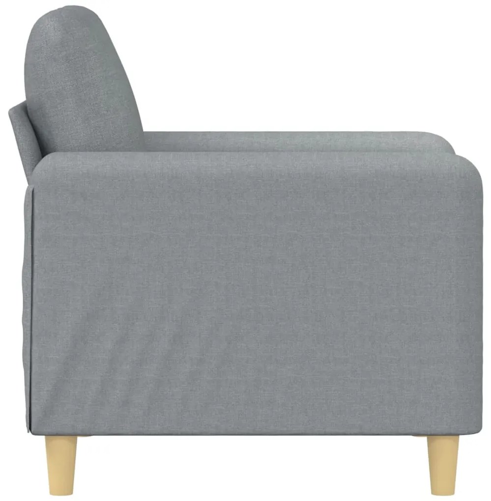 Poltrona tecido 60 cm cinzento-claro