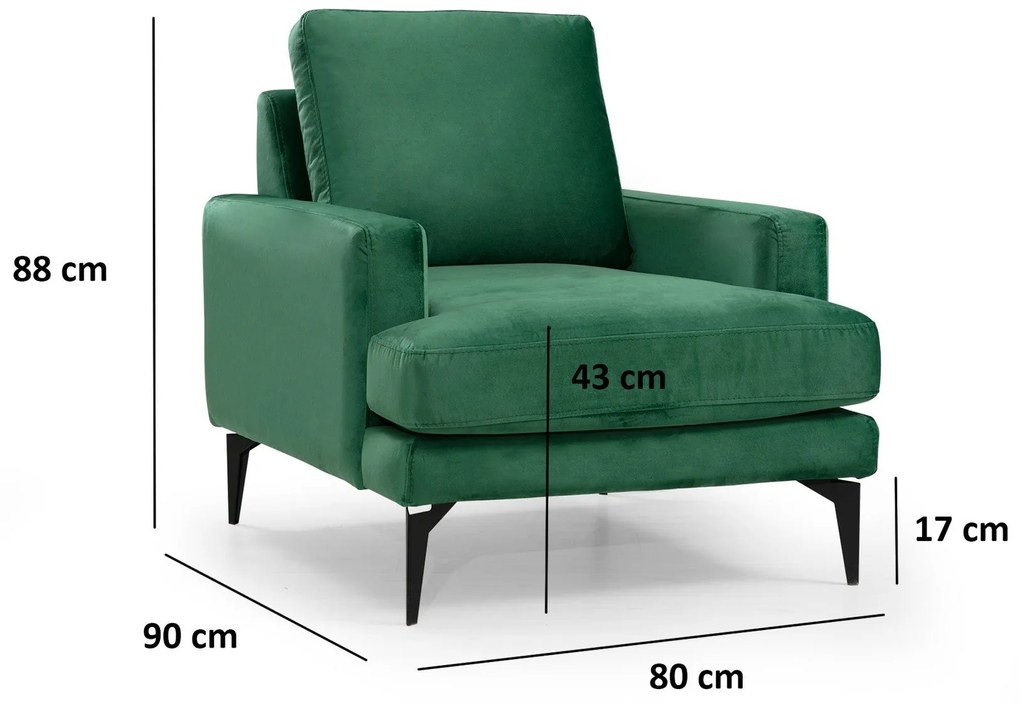 Cadeira Wing Papira – Verde – 80x90x88 cm