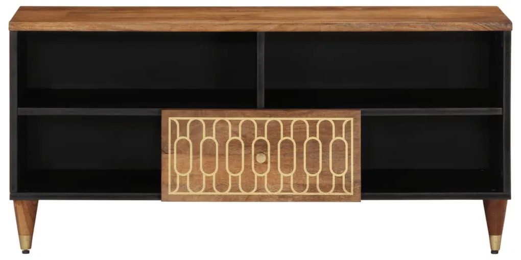 Móvel de TV 100x33x46 cm madeira de mangueira maciça