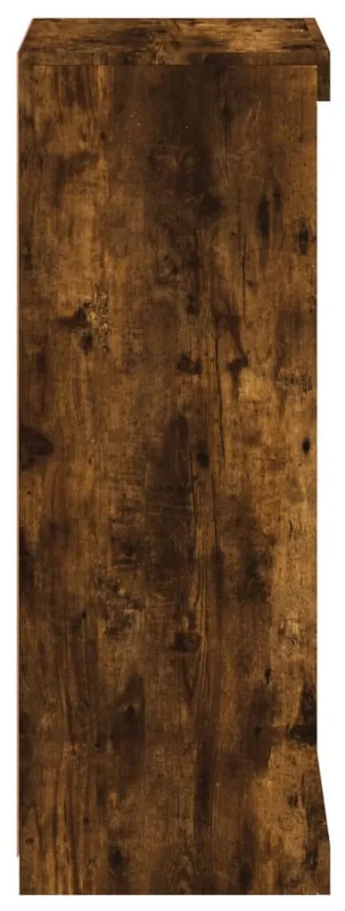 Aparador com luzes LED 41x37x100 cm carvalho fumado