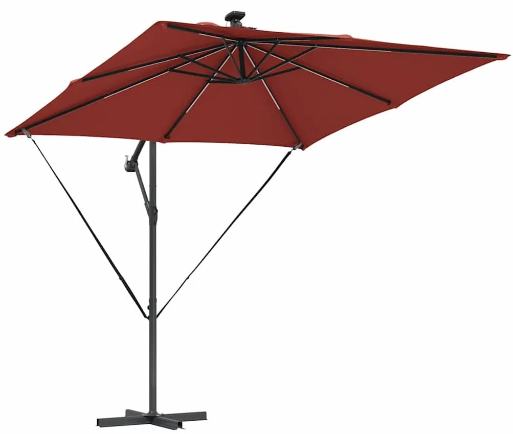 Guarda-sol de Bananeira Cantilever Terracota 249 x 249 x 250 cm