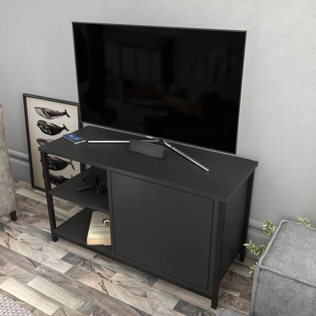 Móvel de TV Muskegon - Preto Antracite - 89,6cm x 35,3cm x 50,8cm