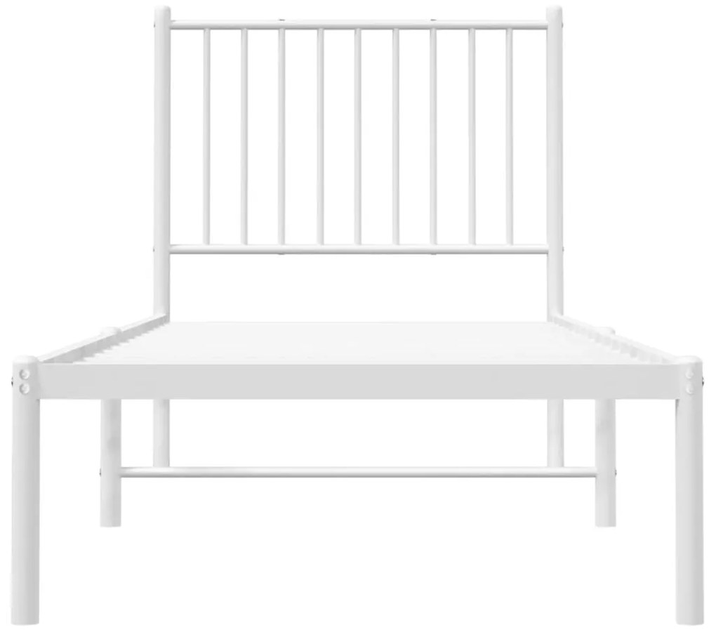 Estrutura de cama sem colchão com cabeceira 75x190 cm branco