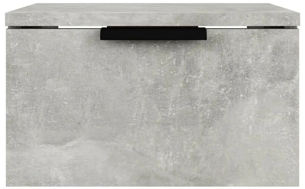 Mesa cabeceira montagem na parede 34x30x20 cm cinzento cimento