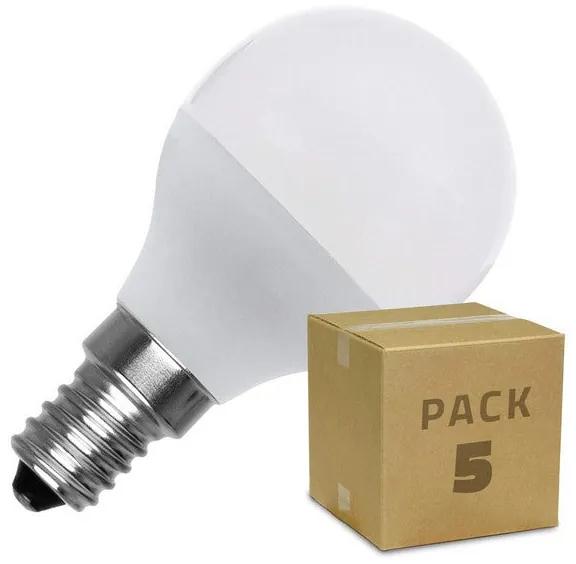 Lâmpada LED esférica Ledkia G45  5 Unidades 5 W 400 Lm (Branco Quente 2800K - 3200K)