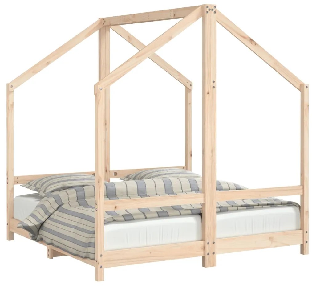 Estrutura de cama infantil 2x(70x140) cm pinho maciço
