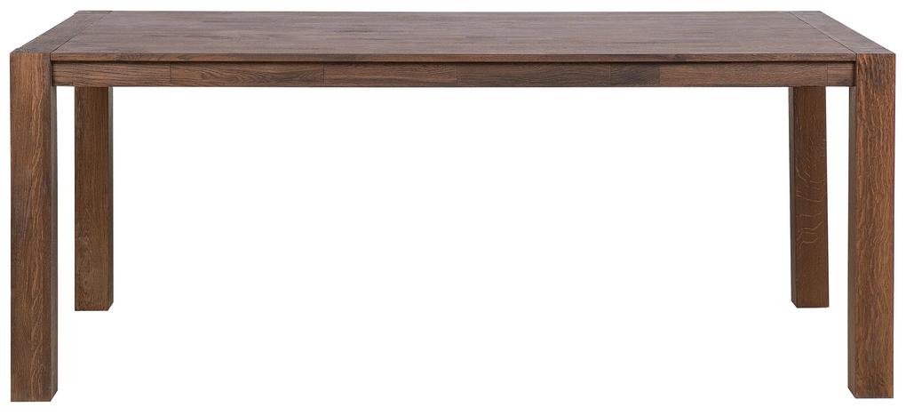 Mesa de jantar em madeira castanha escura 150 x 85 cm NATURA Beliani
