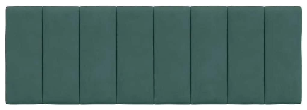 Almofadão de cabeceira 140 cm veludo verde-escuro