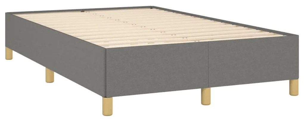 Cama boxspring com colchão 120x190 cm tecido cinzento-escuro