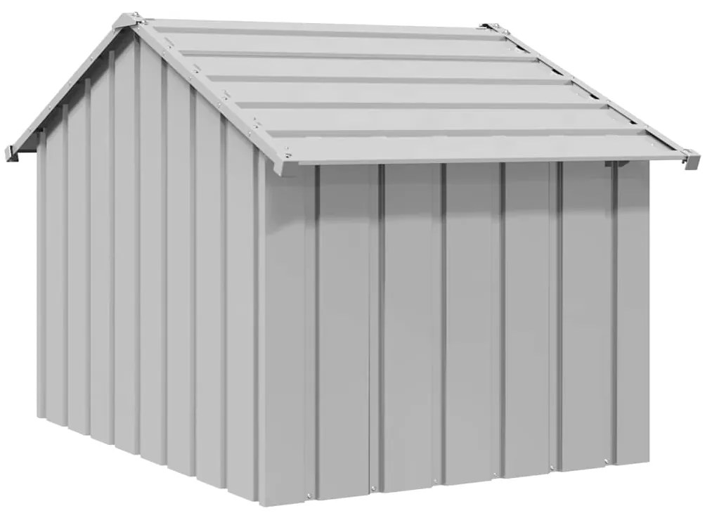 Casota para cães com telhado 83x130x85 cm aço galvanizado