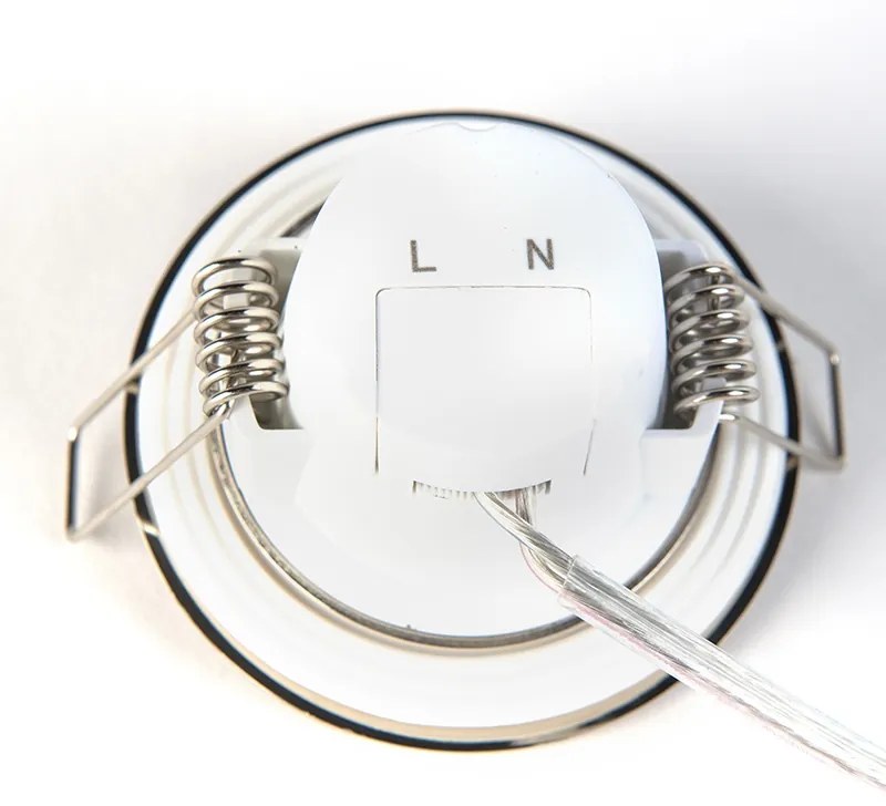 Conjunto de 3 focos embutidos redondos em aço incl. LED IP65 - Simply