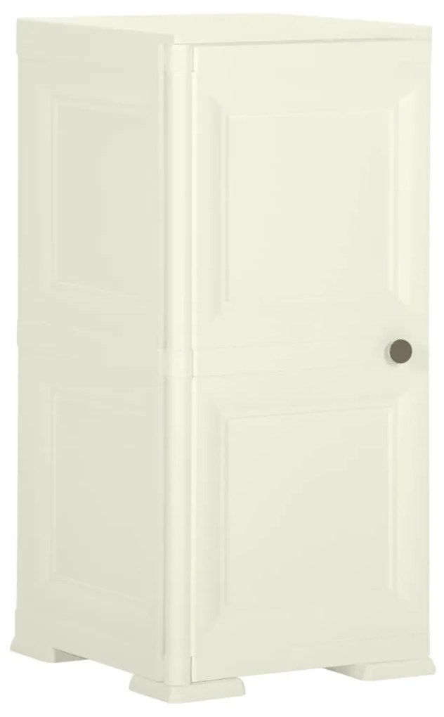 340607 vidaXL Armário de plástico 40x43x85,5cm design de madeira cor baunilha