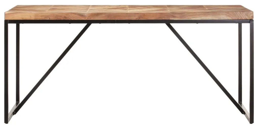 Mesa de jantar 160x70x76 cm madeira acácia maciça e mangueira