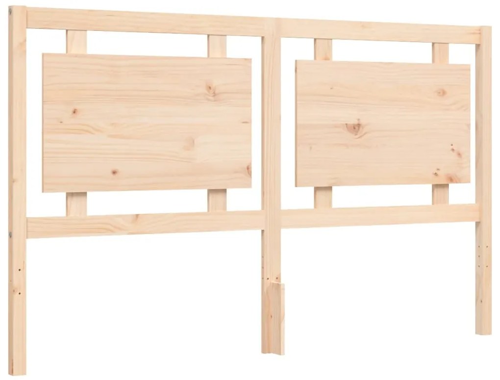 Estrutura de cama com cabeceira 160x200 cm madeira maciça