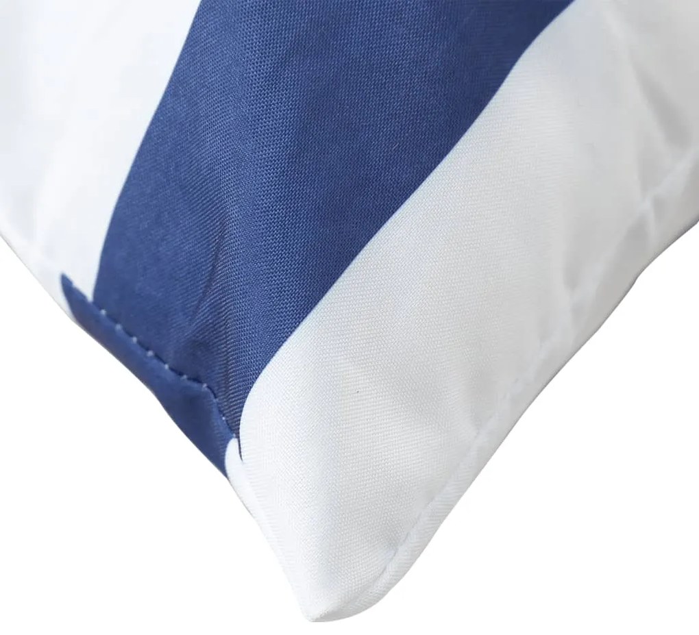 Almofadões p/ paletes 3 pcs tecido oxford riscas azul/branco