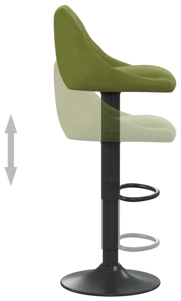 Bancos de bar 2 pcs veludo verde-claro