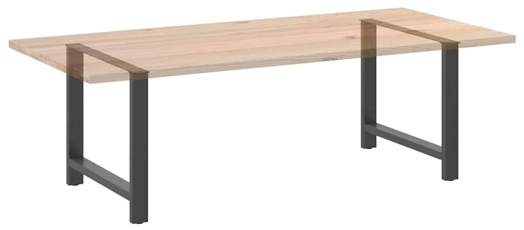 Pés para mesa de jantar antracite 2 peças 100x(72-73) cm aço