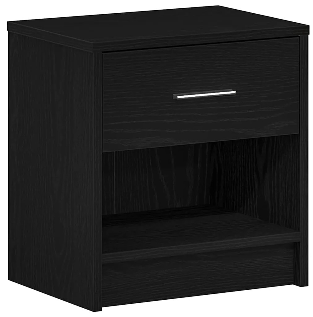 Mesa de cabeceira com gaveta 39x28x41 cm preto