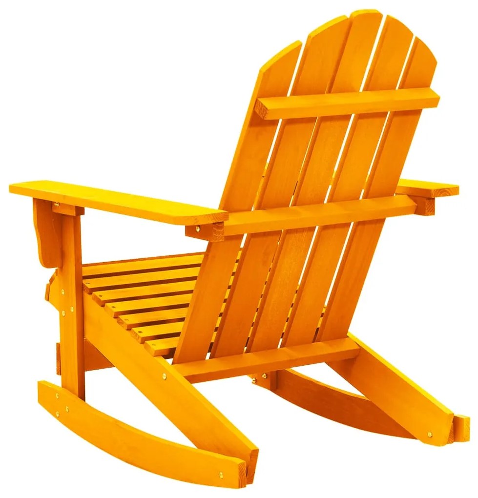 Cadeira Adirondack de baloiçar p/ jardim abeto maciço laranja